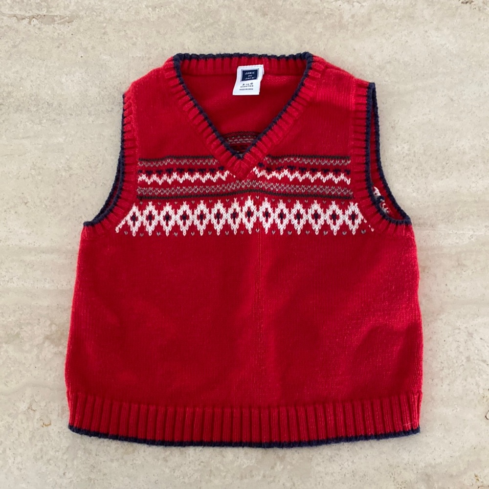 Christmas Sweater Vest- Janie and Jack